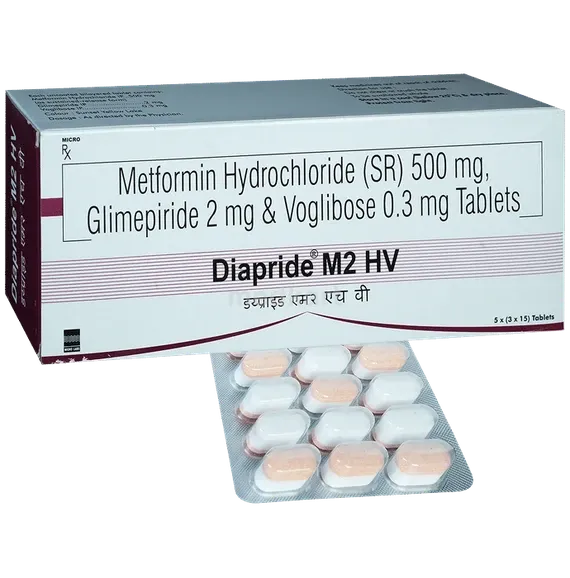 diapride m2 hv tablet 15's